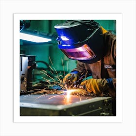 Welder Welding Metal Art Print