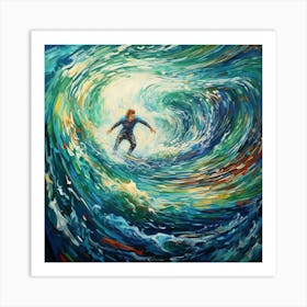 Surfer In The Wave 2 Art Print