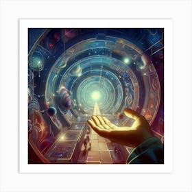 Hand Reaching Out Of A Tunnel Art Print