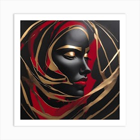 Gold And Black Art Print