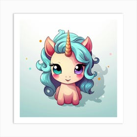 Cute Unicorn 80 Art Print