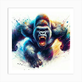 Gorilla Painting 3 Art Print