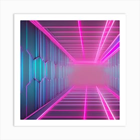 Neon Tunnel Art Print
