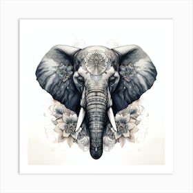 Elephant Series Artjuice By Csaba Fikker 013 Art Print