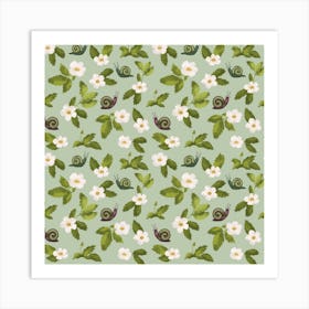 Ditsy florals Art Print