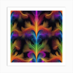 Abstract Colorful Fractal Pattern Art Print