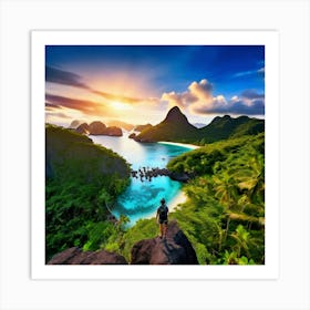 Travel Relaxation Adventure Beach Exploration Leisure Tropical Getaway Scenic Sightseeing (7) Art Print