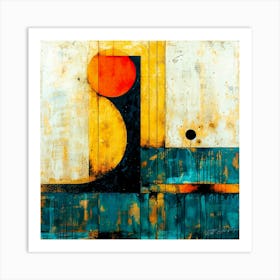 Abstract Lunar - Sun And Moon Art Print