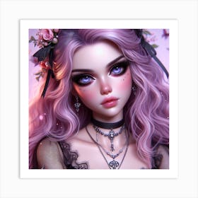 Gothic Doll 10 Art Print