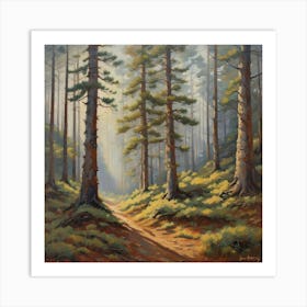 Morning In A Forest Art Print