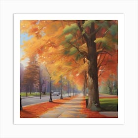 Autumn Street 6 Art Print