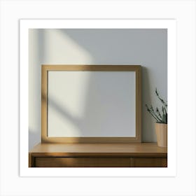 Blank Frame On A Dresser Art Print