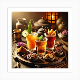 A Beautifully Presented Asean Tea Sampler Featurin Art Print