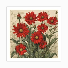 cornellie guillaume red flower Art Print