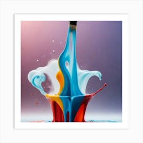 Paint Splashing Art Print