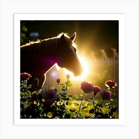 Sunset Horse 1 Art Print