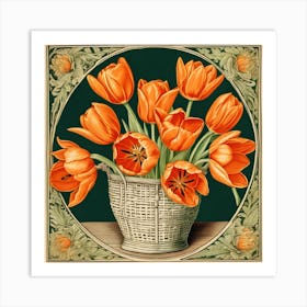 Orange Tulips Art Print