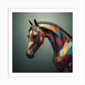 Polygonal Horse Art Print