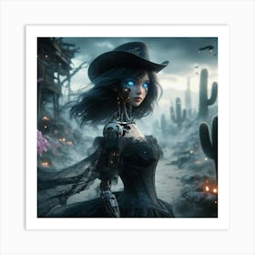 Cactus Girl 3 Art Print