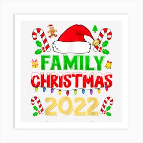 Family Matching Costume Family Christmas 2022 Xmas Pajamas Art Print