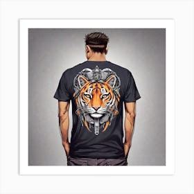 Tiger T-Shirt Design Art Print