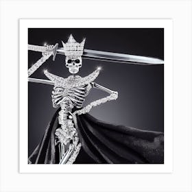 Skeleton With Sword 2 Art Print