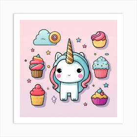 Cute Unicorn 82 Art Print