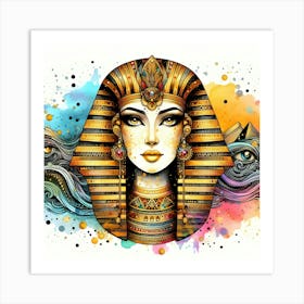 Egyptian Pharaoh Portrait Art Print