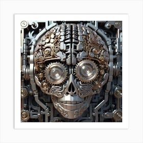 Metal Brain Of A Robot 12 Art Print