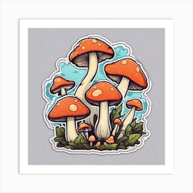 Mushroom Painting Art Print