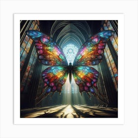 Butterfly In The Church 2 Art Print