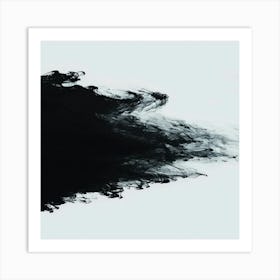 Abstract Black Smoke Art Print