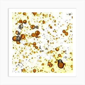 Alcohol Ink Coffee Rain Art Print