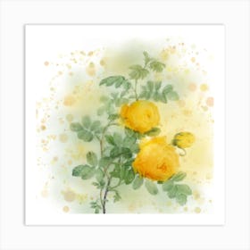 Yellow Roses Art Print