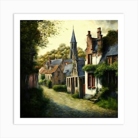 Village In France Art Print