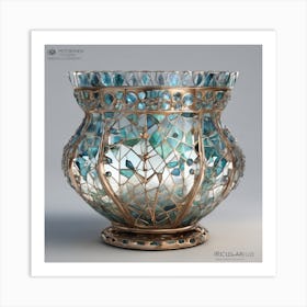 Blue Glass Vase Art Print