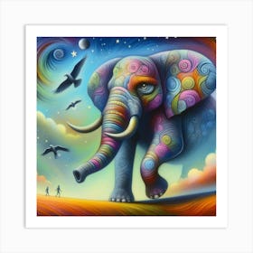 Elephant Painting Art Print