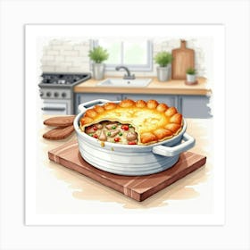 Chicken Pot Pie Art Print