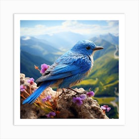 Blue Bird Art Print