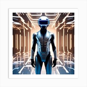 Futuristic Man In Futuristic Suit 17 Art Print