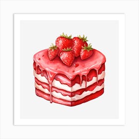 Strawberry Cake 22 Art Print
