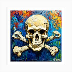 Skull And Crossbones 3 Art Print