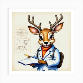 Doctor Deer 9 Art Print