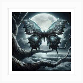 Butterfly In The Night Sky 5 Art Print