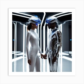 Futuristic Couple 33 Art Print