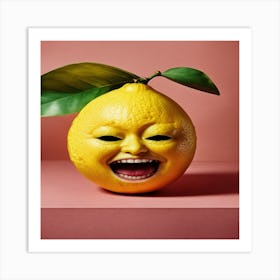 Lemon Face Art Print