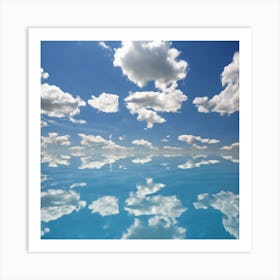 Reflection Of Clouds In Water Art Print