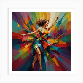 Colorful Dancer Art Print