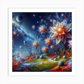 Flowers In The Sky 3 Art Print