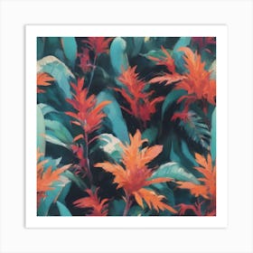 Tropical Flowers Art Print